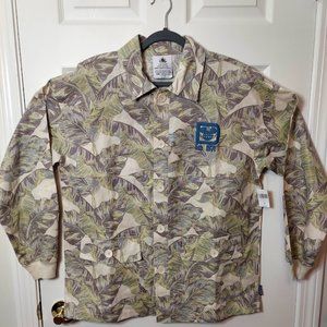 $119 Disneyland Resort Spirit Jersey Shirt Men's S Tropical Palm Button Up New